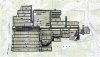 El mapa muestra los pisos y las instalaciones de la mina Crandall Canyon, ubicada en el condado Emery,  Huntington, Utah.