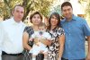 28102007
José Manuel Rodríguez Ortiz recibió las aguas bautismales, por ello sus padres Víctor y Caty Rodríguez organizaron una fiesta, lo acompañan sus padrinos Guillermo y Dulce Ortiz.