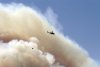 Un grupo de 15 helicópteros y 15 aviones, entre ellos un DC-10 que lanza retardante de fuego, atacaban el incendio desde el aire.