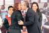 El presidente de la República, Felipe Calderón, mantiene una relación política de respecto con la dirigente del SNTE, Elba Esther Gordillo.
