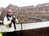 Paola Limones de Strickland captada en en el coliseo de Roma