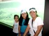 Yazmin, Mariana y Andrea García en el acuario del zoológico de San Antonio Tx.