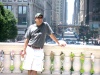 El Sr. Eveardo Zapata en el centro de la ciudad de Chicago el pasado 5 de julio.