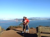 Roberto, Chris, y Cristian Delgado. Vista al Golden Gate Bridge y a la gran ciudad de San Francisco, Ca.