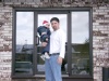 Jose Alberto Garcia y su hijo Emmanuel, en Madison, Wisconsin.