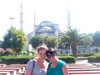 Alhely Aguero y Meltem Guner de visita en la Mezquita Azul en Estambul Turquía.