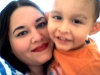 Susana Romo y su hijo en Odessa, Texas el día 3 de octubre.