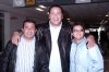 12022008
Jorge Leal, José Montiel y Lizeth Torres llegando a la ciudad de Torreón, Coah., después de su estancia en México.