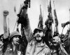 Fotografía de archivo del ocho de enero de 1959, Fidel Castro celebra la victoria del movimiento revolucionario sobre el régimen de Fulgencio Batista. A la izquierda, su hermano Raul Castro.
