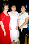 18042008
Vicky de Sifuentes, Ma. Luisa Sifuentes y Alma Delia García, en una velada celebrada el sábado pasado.