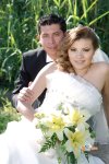 Lic. Linda Yasmín Meraz Woo el día de su boda con el Ing. Fernando Iván Valero Emiliano. 

Estudio Laura Grageda