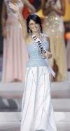 Miss Tailandia, Gavintra Photijak, obtuvo el premio por Traje tradicional.