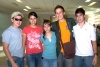 07082008
Abraham Aguado viajó a Brasil y fue despedido por María Morales, Diego Olivares, Daniela y Carlos Gamboa
