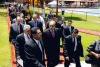 La reina del Parque España estuvo presente durante la bienvenida al Embajador de España.