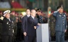 El presidente, Felipe Calderón, encabezó la ceremonia con la que se rememoran los sismos del 19 de septiembre ocurridos hace 23 años, con un acto en la Plaza de la Constitución.