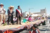 Cuadros deportivos, grupos de
gimnasia, baile, boy scouts, pentatletas, y motociclistas, pusieron el toque de colorido.