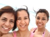 Carmen Saldaña, Yuriko Castro y Tere Rubio, en su primer dia en Cancun QR.