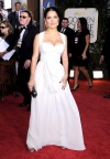 La actriz mexicana Salma Hayek en el escenario de la 66ª Gala de los Globos de Oro.