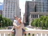 Diana Bolivar y Jr. su esposo en el parque Millenium en Chicago, Illinois. Verano 2007