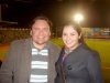 Gerardo de la Rosa y Karla Velasco en el Estadio de beisbol de Los Caneros de Los Mochis...Serie de Playoffs vs Mexicali...Dic 08!!! Los Mochis, Sin.