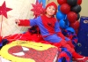 21022009 El pequeño Víctor en la compañía de su mamá, Aideé Hidrogo Morán, durante la divertida piñata celebrada por su cumpleaños donde vistió como el Hombre Araña.