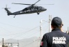 Los arrestados, entre ellos tres mujeres y tres menores, fueron presentados en el Centro de Mando de la Policía Federal Preventiva, en el oriente de Ciudad de México, a donde fueron trasladados en varios helicópteros.