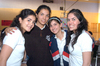 21032009 Isela Ávalos, Bárbara Guerrero, Ana Isabel Jaramillo y Denisse Enríquez en reciente evento realizado en el Colegio Americano.