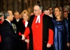 El presidente Felipe Calderón y su mujer Margarita Zavala saludarón al decano de la Abadía de Westminster, el reverendo John Hall.