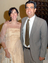 01042009 Monse y Carlos Sáenz, en el banquete de bodas.