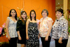 03042009 Ana Patricia de Rodríguez con las organizadoras de su fiesta de canastilla: Patricia de Téllez, Karla de Téllez, Perla de Téllez y Lupita Gaucín.