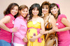 05042009 Bárbara acompañada por las anfitrionas: Yadirha Espinosa, Patty Rodríguez, Maye Duarte y Patty Espinosa.