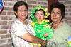 13042009 Miguel Eusebio Jáquez Caballero acompañado en su fiesta de primer cumpleaños de sus abuelitas Aurora Aldana y Esperanza García.