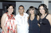 21042009 Grato festejo. Patricia Hernández, Roberto Ojeda, Sara Jardón y Claudia Manzanera.