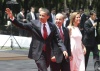 El presidente Felipe Calderón dio la bienvenida a su homólogo estadounidense, Barack Obama, en una ceremonia realizada en la residencia oficial de Los Pinos.
