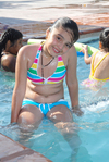 03052009 Cumpleañera. Ana Sofy García Rivera fue festejada con una albercada al cumplir ocho años de edad.