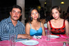 25052009 Enrique Maciel, Myrna Morales y Clarissa Maciel, invitados a la fiesta.