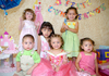 24052009 Natalia en su tercer cumpleaños junto a sus amiguitos Renata, Regina, Romina, Paulina y Emilio.