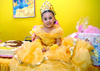 22062009 Radiante. Mya Camila lució muy linda como princesa en su fiesta de tercer cumpleaños.