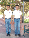 14062009 Isaac Ramírez Enríquez y Jorge Gerardo Acosta Montes, son los alumnos que representarán al colegio Cervantes.