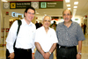 26062009 Fernando Ávila y Mauricio Guzmán llegaron de la Ciudad de México y fueron recibidos por Roberto Murra.