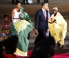 Obama llegó a Accra para una visita de menos de 24 horas, tras participar en la Cumbre del Grupo de los Ocho (G-8) en la ciudad italiana de L'Aquila.