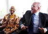 El presidente sudafricano Jacob Zuma, acudió al domicilio del ex mandatario para felicitarle.