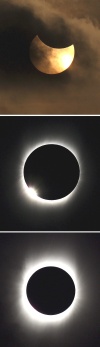 La fase total del eclipse, según informó la agencia india IANS, duró 6 minutos y 44 segundos, lo que lo convirtió en el más largo en lo que va de siglo, y oscureció el generalmente sofocante amanecer de la India, en pleno rigor del monzón.