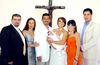 23072009 Acompañan a Ana Sofía Flores, en su bautizo, y Adria Yazeth, en su Primera Comunión, Sergio Flores y Adriana Sosa de Flores, así como María Fernanda Sosa Franco.