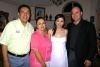 Maru Gardea Romo y Jesús GonzálezMenchaca, acompañados por los padres de la novia Ernesto Gardea González yMaru Romo de Gardea.