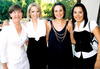 18082009 Érika Rocha de Rocha con Claudia, Rosy y Silvia, invitadas a su fiesta de canastilla.