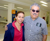 27082009 Francisca Pérez llegó procedente de la Ciudad de México en plan de trabajo y fue recibida por María Luisa Aguilera.