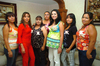 04092009 Thalía Mayte Alvarado Soto junto a algunas damas asistentes a su fiesta de canastilla.
