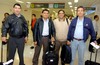 01092009 Miguel Ángel Fragoso, Fabián Castillo, Javier Saldaña y Carlos Augusto Pérez llegaron de la Ciudad de México.
