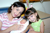 06102009 Nuevamente mamá. Verónica Macías de González con su bebita Fernanda, su hija mayor Mariana y los abuelitos de la preciosa recién nacida.